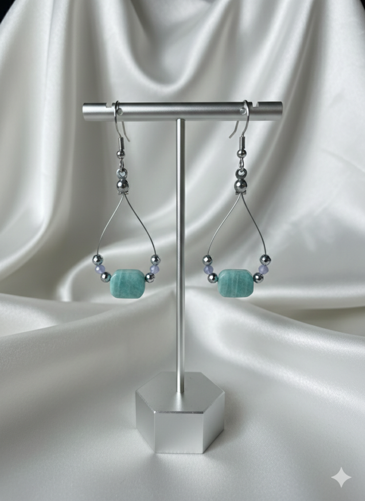 Σκουλαρίκια με Αμαζονίτη