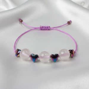 Βραχιολι "Infinite Love & Harmony" – Ροζ Καλαζίας & Αιματίτης